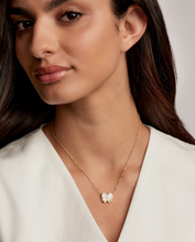 Load image into Gallery viewer, Haley Bow Gold Short Pendant Necklace