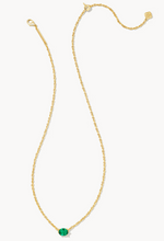 Load image into Gallery viewer, Cailin Gold Pendant Necklace in Green Crystal