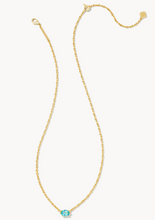 Load image into Gallery viewer, Cailin Gold Pendant Necklace in Aqua Crystal