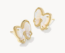 Load image into Gallery viewer, Haley Bow Gold Stud Earrings