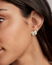 Load image into Gallery viewer, Haley Bow Gold Stud Earrings