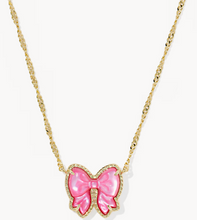 Load image into Gallery viewer, Haley Bow Gold Short Pendant Necklace