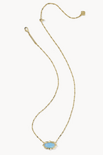 Load image into Gallery viewer, Elisa Scallop Frame Gold Short Pendant Necklace
