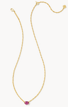 Load image into Gallery viewer, Cailin Gold Pendant Necklace in Purple Crystal