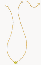 Load image into Gallery viewer, Cailin Gold Pendant Necklace in Light Green Crystal