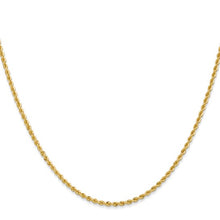 Load image into Gallery viewer, 2mm Rope Chain Necklace Solid 14K Yellow Gold 18&quot;
