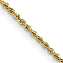 Load image into Gallery viewer, 2mm Rope Chain Necklace Solid 14K Yellow Gold 18&quot;
