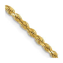 Load image into Gallery viewer, 14k 2mm D/C Rope with Lobster Clasp Chain
