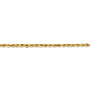14k 2.75mm Diamond-cut Rope with Lobster Clasp Chain