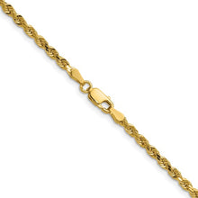Load image into Gallery viewer, 3mm Rope Chain Necklace Solid 14K Yellow Gold 22&quot;
