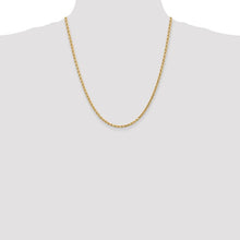 Load image into Gallery viewer, 3mm Rope Chain Necklace Solid 14K Yellow Gold 22&quot;
