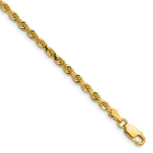 Load image into Gallery viewer, 3mm Rope Chain Necklace Solid 14K Yellow Gold 24&quot;
