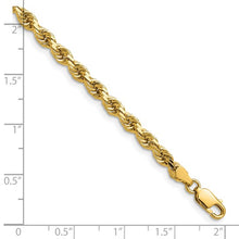 Load image into Gallery viewer, 4mm Rope Chain Necklace Solid 14K Yellow Gold 24&quot;
