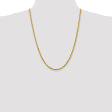 Load image into Gallery viewer, 4mm Rope Chain Necklace Solid 14K Yellow Gold 24&quot;
