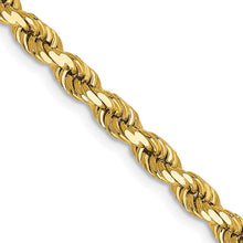 Load image into Gallery viewer, 4mm Rope Chain Necklace Solid 14K Yellow Gold 24&quot;
