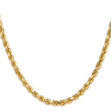 Load image into Gallery viewer, 4.5mm Rope Chain Necklace Solid 14K Yellow Gold 22&quot;
