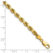 Load image into Gallery viewer, 4.5mm Rope Chain Necklace Solid 14K Yellow Gold 22&quot;
