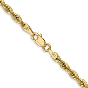 10k 3mm Semi-Solid Rope Chain