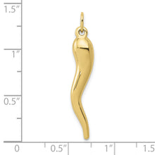 Load image into Gallery viewer, 10k Italian Horn Charm

