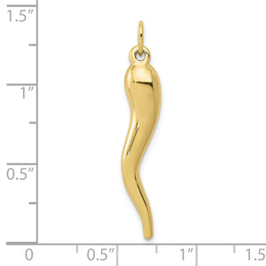 10k Italian Horn Charm