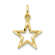 Load image into Gallery viewer, 10K Diamond-Cut Flat Back Star Charm
