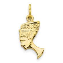 Load image into Gallery viewer, 10k Solid Bust of Nefertiti Charm
