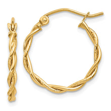 Load image into Gallery viewer, 10k Polished 2.25mm Twisted Hoop Earrings
