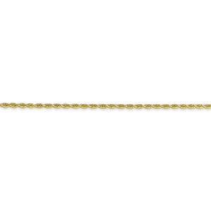 10k 1.5mm Diamond-cut Rope Chain