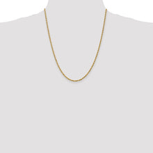 Load image into Gallery viewer, 2.25mm Rope Chain Necklace Solid 10K Yellow Gold 20&quot;
