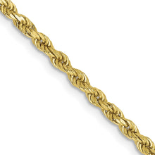 Load image into Gallery viewer, 2.25mm Rope Chain Necklace Solid 10K Yellow Gold 20&quot;
