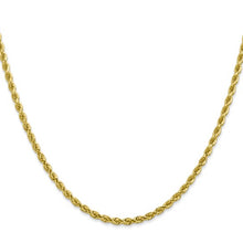 Load image into Gallery viewer, 2.75mm Rope Chain Necklace Solid 10K Yellow Gold 22&quot;
