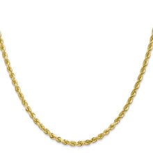 Load image into Gallery viewer, 3mm Rope Chain Necklace Solid 10K Yellow Gold 24&quot;
