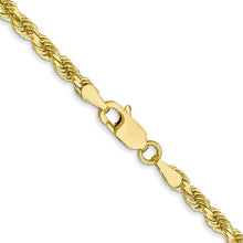 Load image into Gallery viewer, 3mm Rope Chain Necklace Solid 10K Yellow Gold 24&quot;

