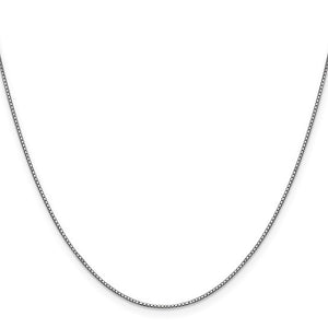 10k White Gold .9mm Box Chain