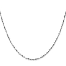 Load image into Gallery viewer, 1.6mm Rope Chain Necklace Solid 14K White Gold 20&quot;
