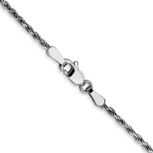 Load image into Gallery viewer, 1.6mm Rope Chain Necklace Solid 14K White Gold 20&quot;
