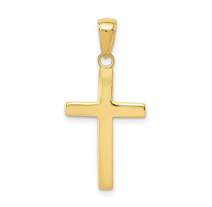 10k Polished Cross Pendant