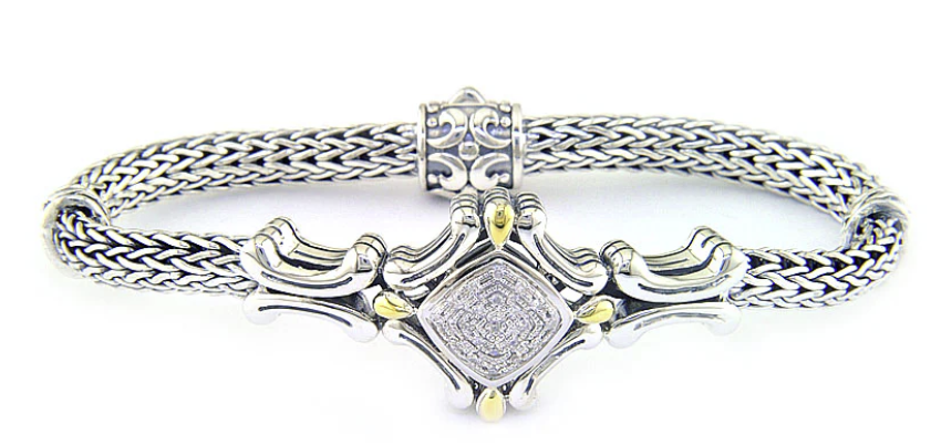 Effy 18 Karat Yellow Gold and Sterling Silver Bracelet