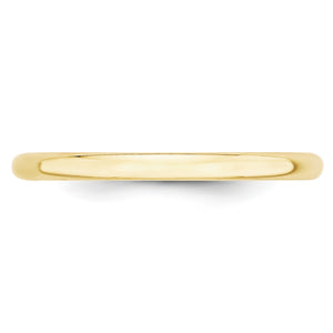 10KY 2mm LTW Half Round Band Size 5.5
