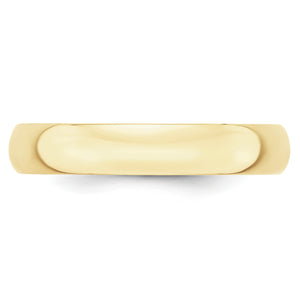 10KY 4mm LTW Half Round Band Size 8.5