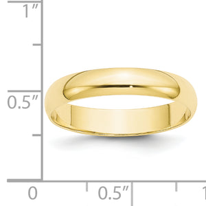 10KY 4mm LTW Half Round Band Size 8.5