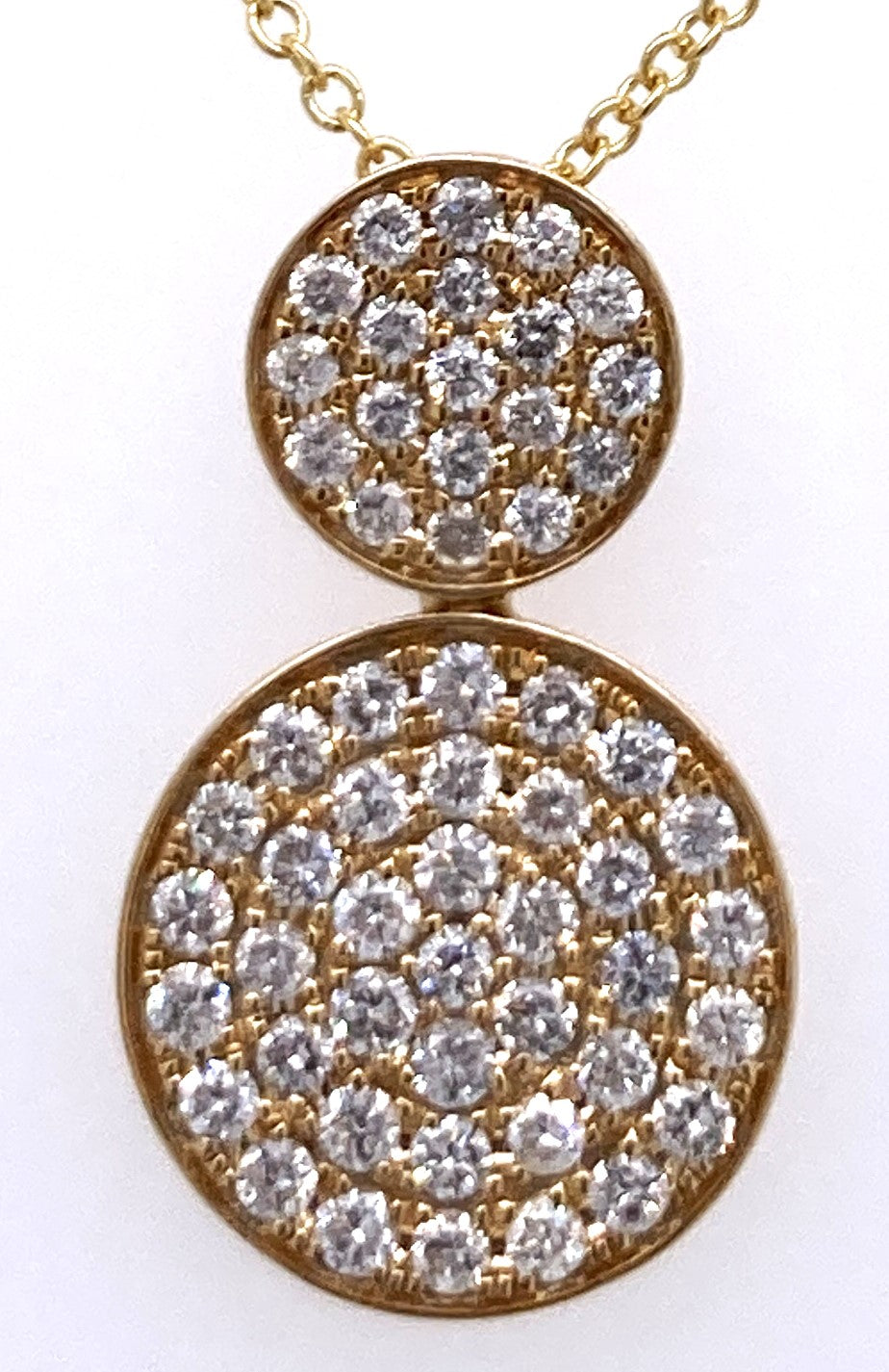 14 Karat Yellow Gold Pave Pendant