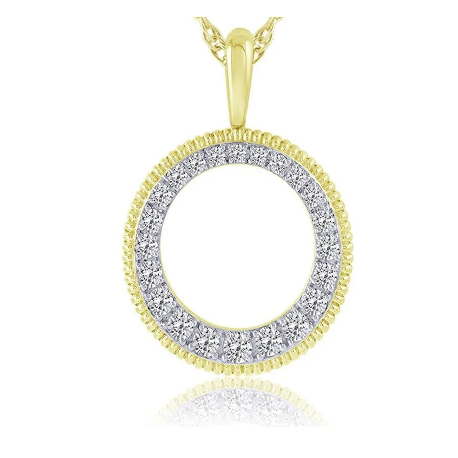 14 Karat Yellow Gold Circle Pendant