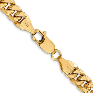 14K Semi-Solid Miami Cuban Chain