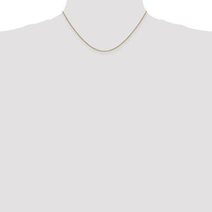 .9mm Box Chain Necklace Solid 14K Yellow Gold 16"