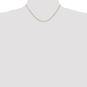 1mm Box Chain Necklace Solid 14K Yellow Gold 16"