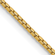 Load image into Gallery viewer, 1.05mm Box Chain Necklace Solid 14K Yellow Gold 18&quot;
