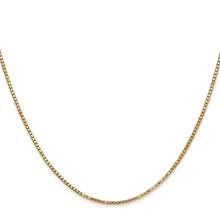 Load image into Gallery viewer, 1.3mm Box Chain Necklace Solid 14K Yellow Gold 20&quot;
