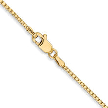 Load image into Gallery viewer, 1.4mm Box Chain Necklace Solid 14K Yellow Gold 18&quot;
