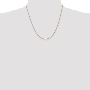 1.3mm Box Chain Necklace Solid 14K Yellow Gold 20"
